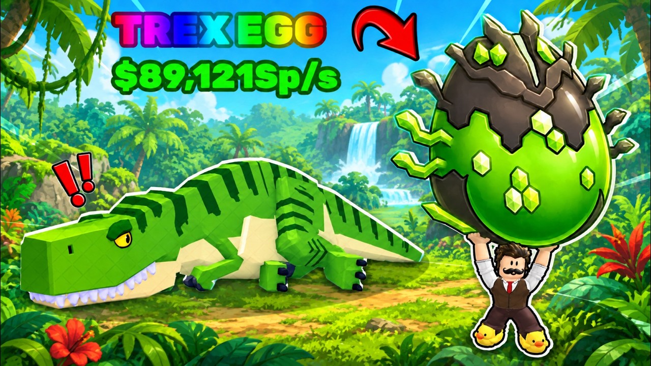 Я получил СЕКРЕТНОЕ яйцо Ти-Рекса в Roblox Steal An Egg