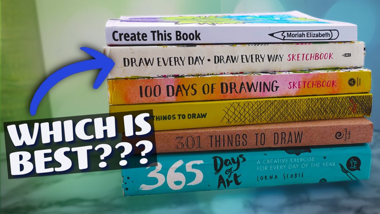 Doing Art Prompts from Multiple Books - Which is best??? #artprompts #artbooks