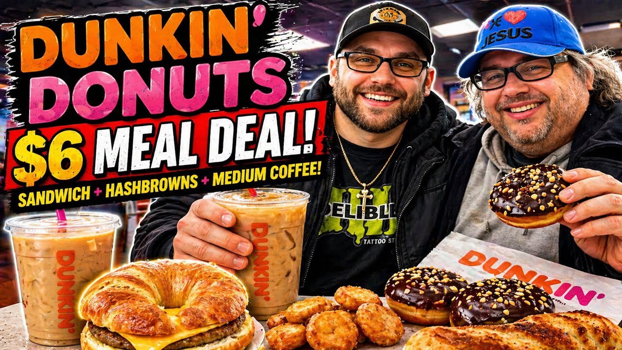 Dunkin’ Donuts $6 Meal Deal Review 🍩☕ Is It WORTH It?! 
