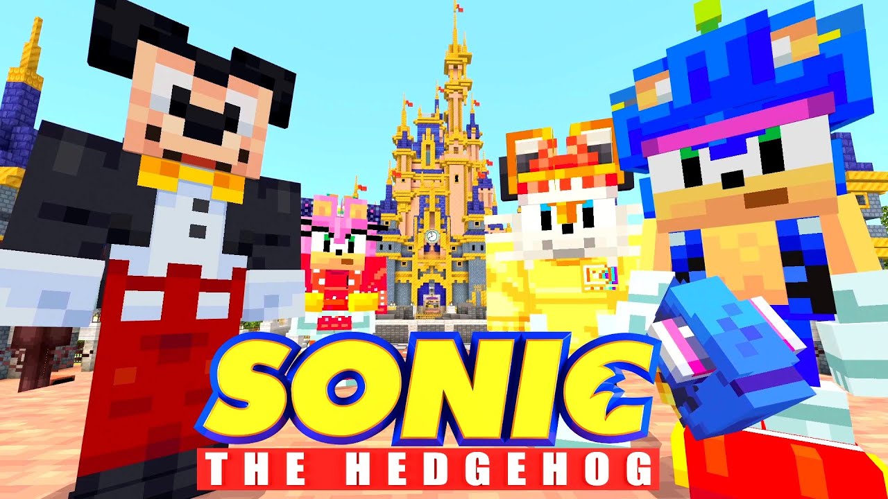 Sonic Goes To DISNEY WORLD! [32] | Sonic And Friends | Minecraft