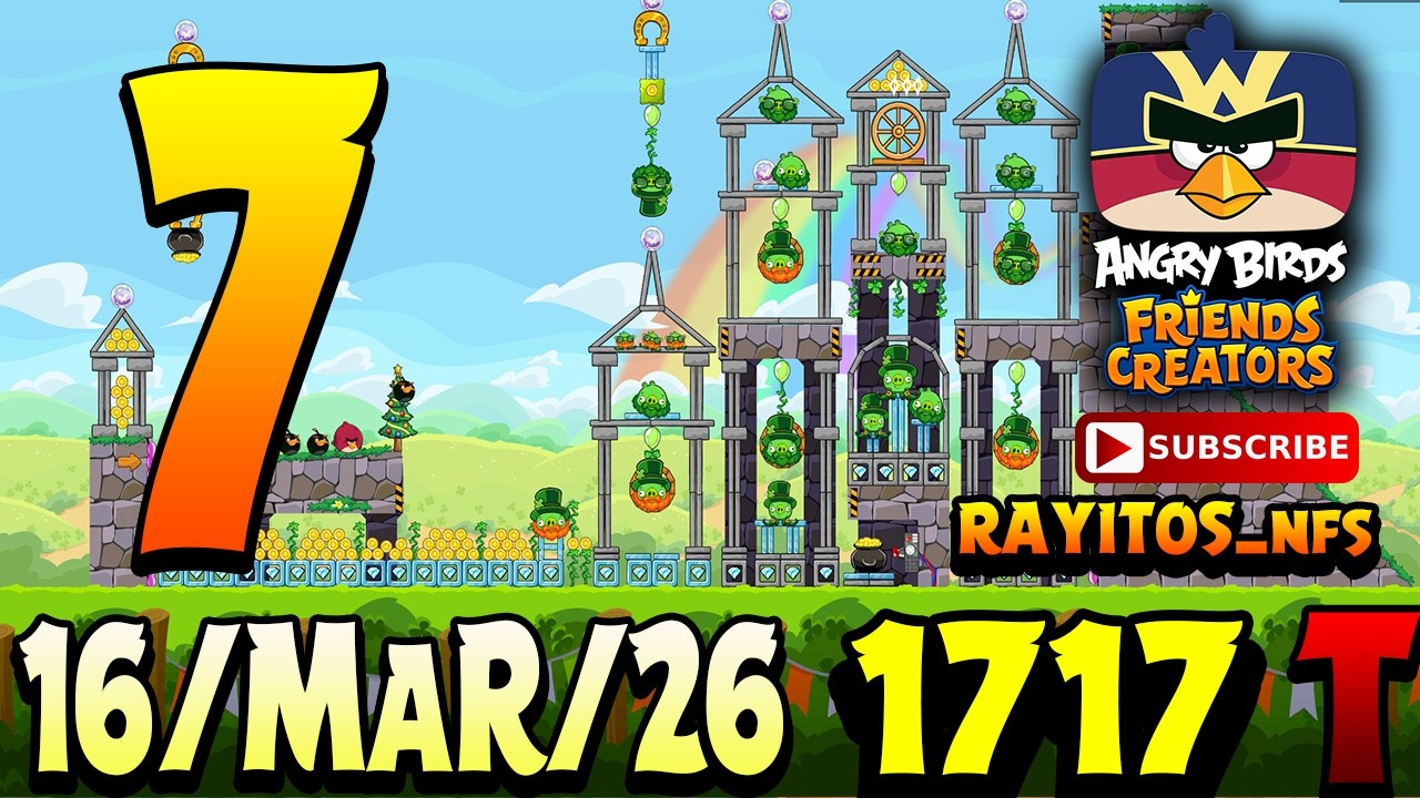 Прохождение уровня 7 турнира Angry Birds Friends, 1717: рекорды, бонусы.