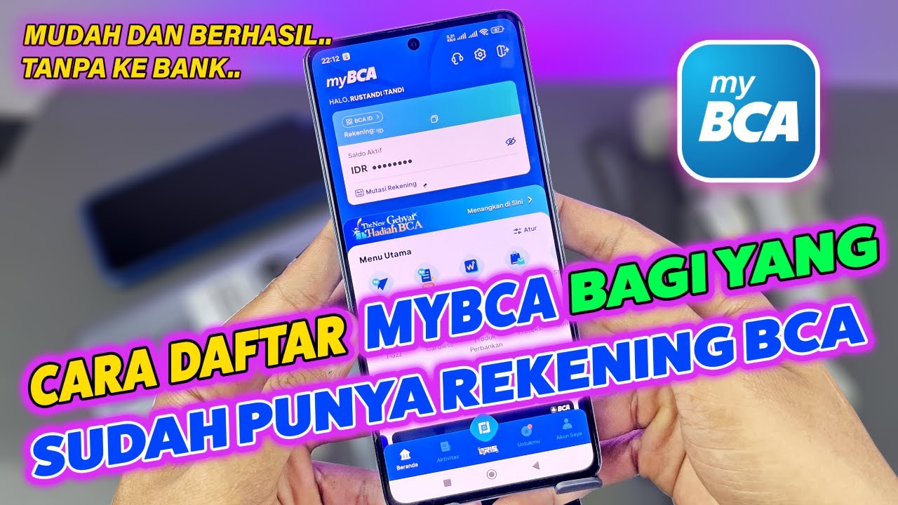 CARA DAFTAR myBCA DI APLIKASI myBCA BAGI YANG SUDAH PUNYA REKENING BCA