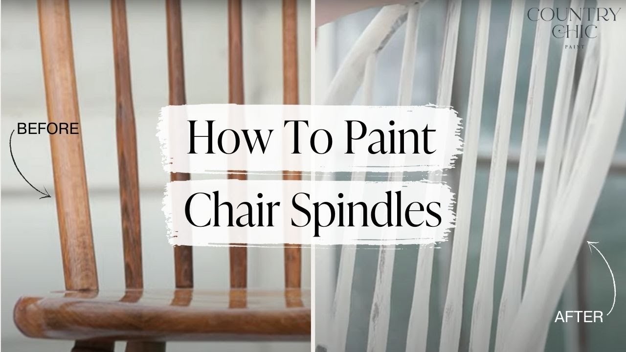 Как покрасить шпиндели стульев | Самый простой способ покрасить деревянные стулья с помощью шпинд...