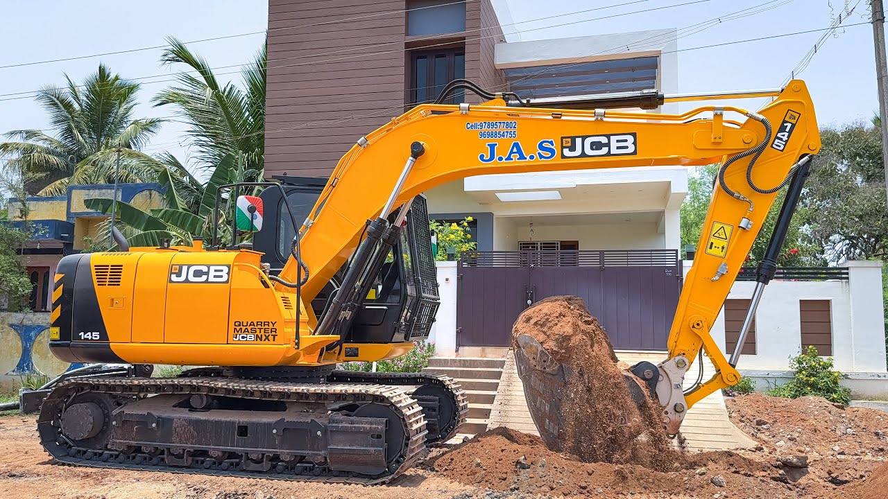New JCB 145 Excavator first time new Breaker Working for Drainage trench | Excavator