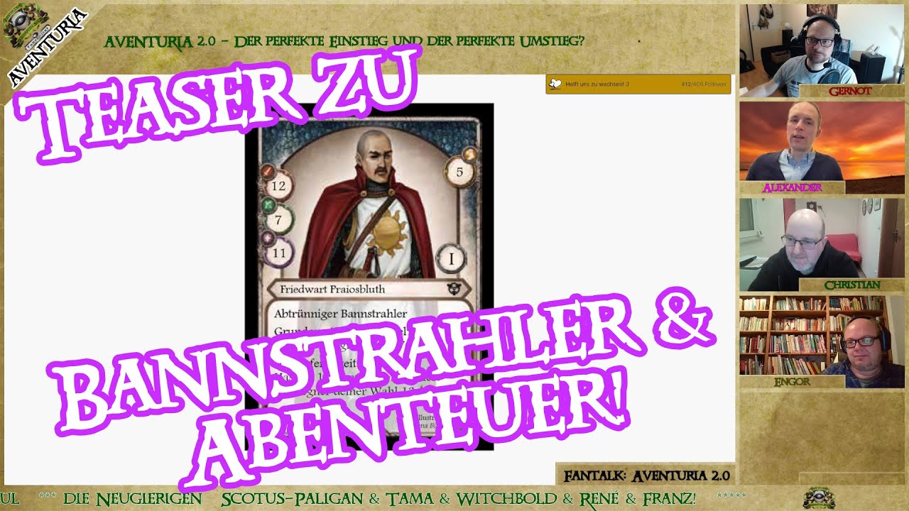 AVENTURIA 2.0-Fantalk: Der perfekte Einstieg und der perfekte Umstieg? mit Christian Lonsing