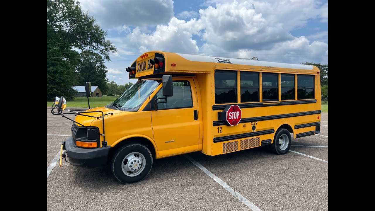 2012 Chevrolet Express 4500 30 Passenger Thomas School Bus VN4605 Lot#