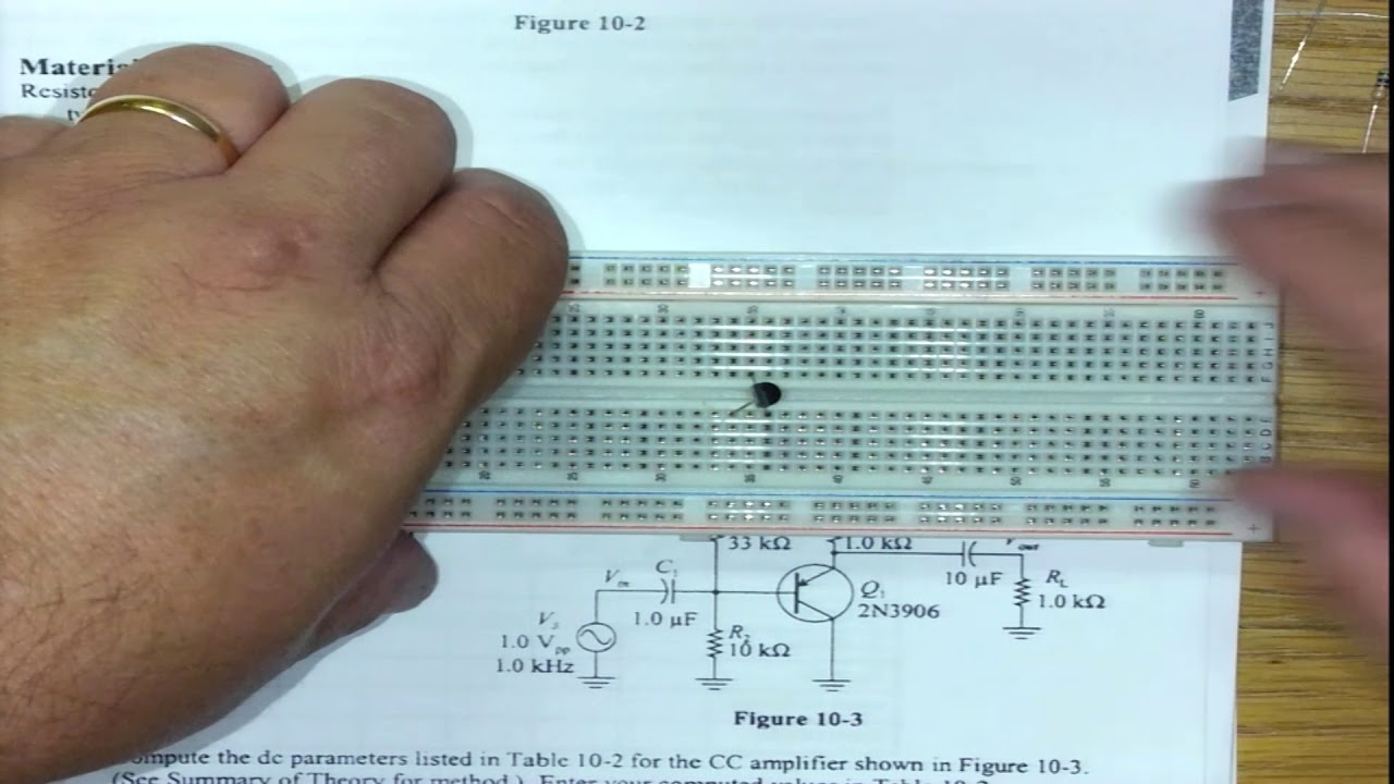 HOW TO CONNECT THE COMMON COLLECTOR AMPLIFIER ON BREADBOARD