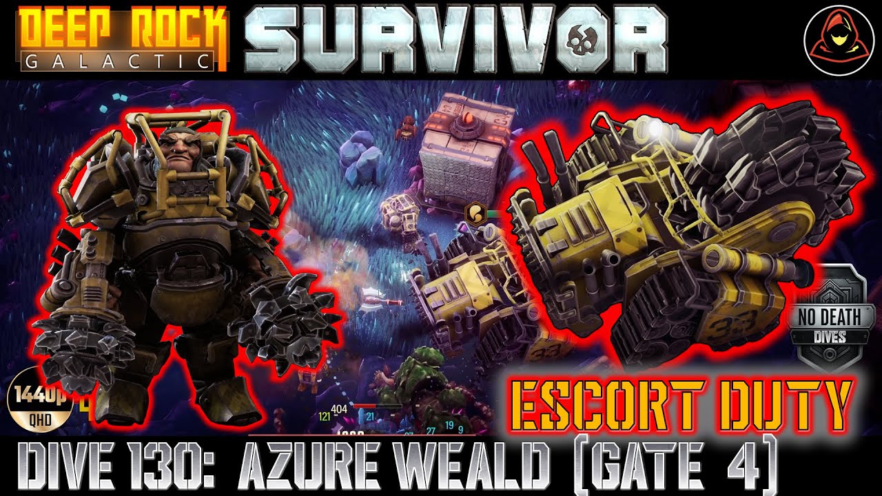 Deep Rock Galactic: Survivor | Dive 130: Escort Duty - Gate 4 - Azure Weald (Haz 5)
