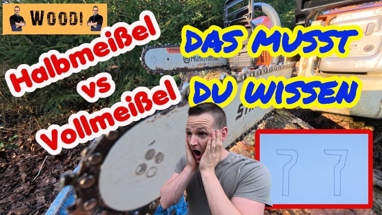 Halbmeißel vs. Vollmeißel: Die Unterschiede & Welche Kettensägenkette ist die Richtige für DICH?