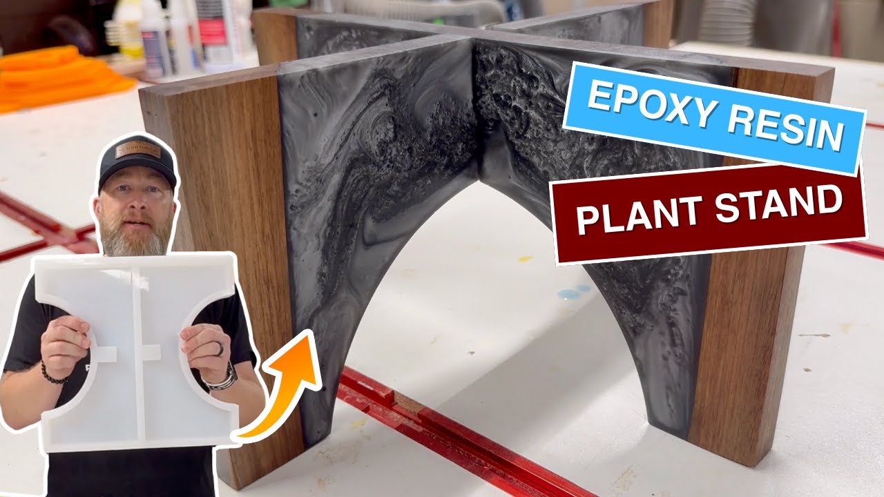 How to Make a Mid-Century Modern Plant Stand with Epoxy Resin