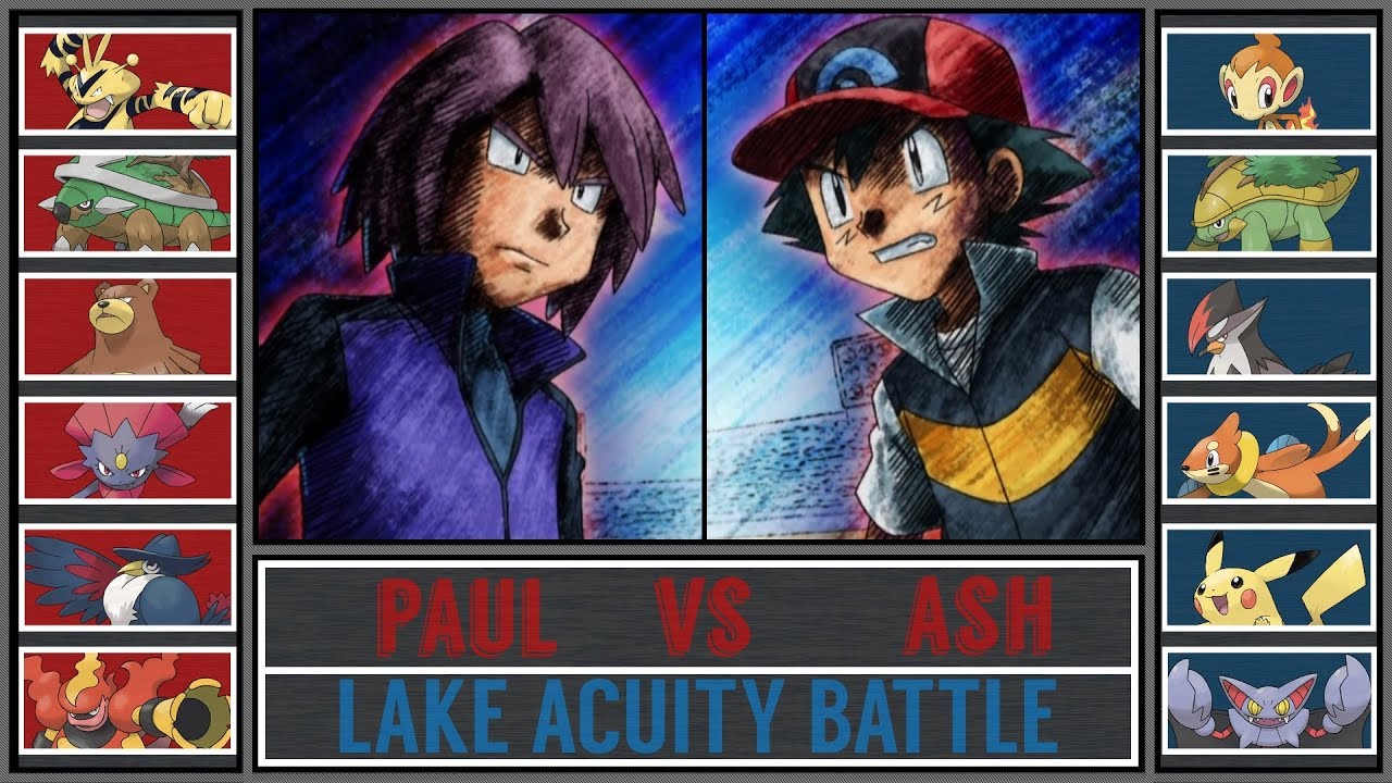 Ash vs. Paul (Pokémon Sun/Moon) - Lake Acuity Rival Battle