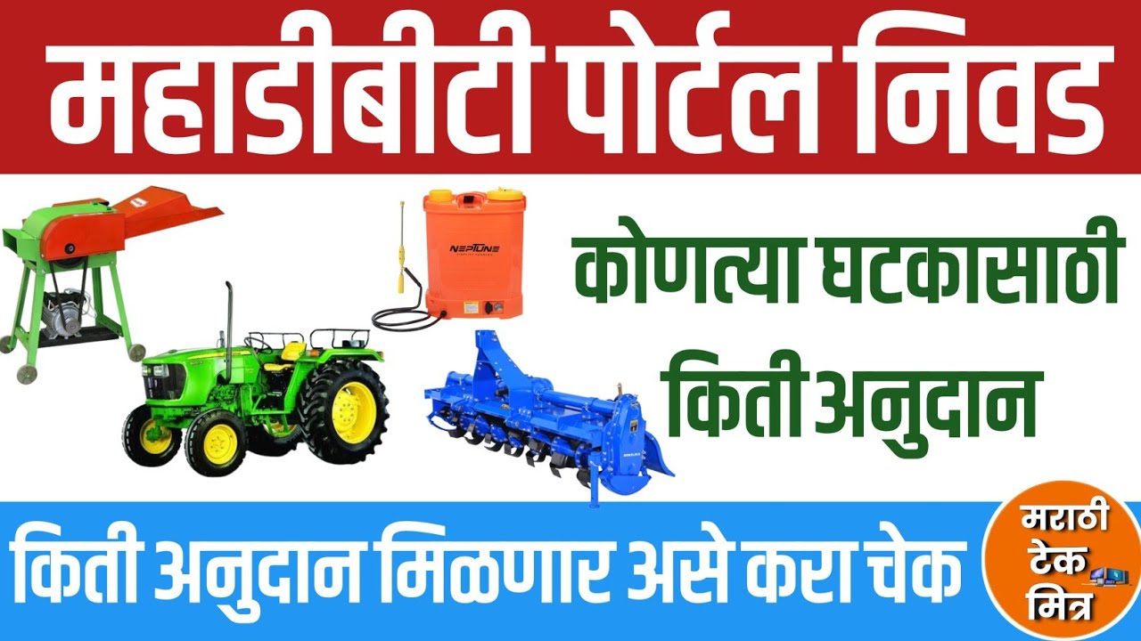 कोणत्या घटकाला किती अनुदान मिळणारं?Mahadbt घटक अनुदान रक्कम अशी करा चेक kiti anudan milate