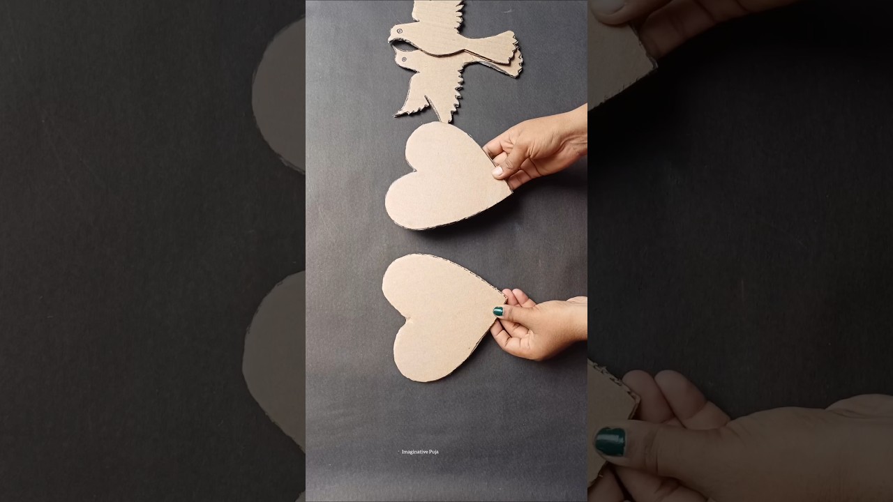 DIY Heart Shape Showpiece Making Idea💫|#youtubeshorts #viralshort #heart #showpiece#homedecor #craft