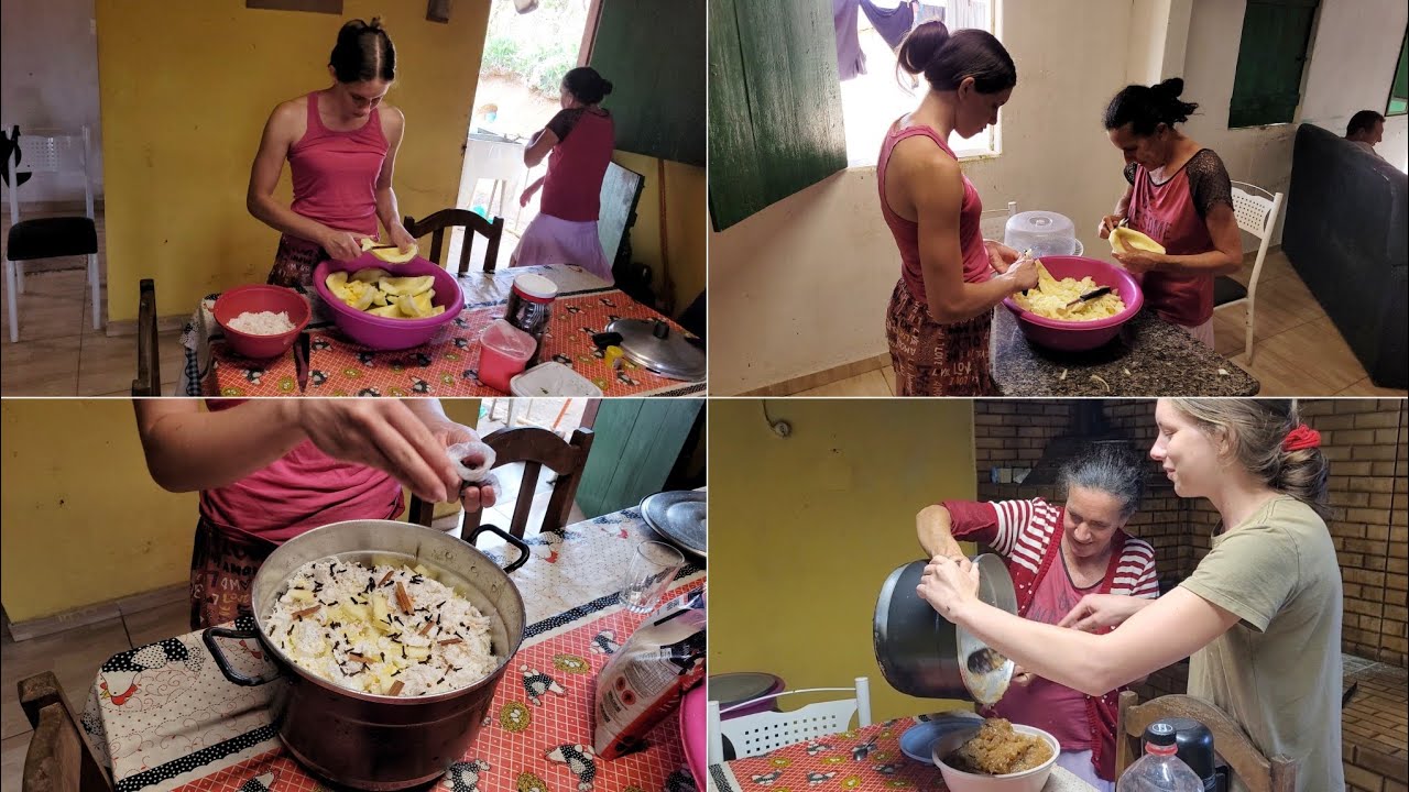 FIZ DOCE DE MAMÃO COM AJUDA DE MÃE 