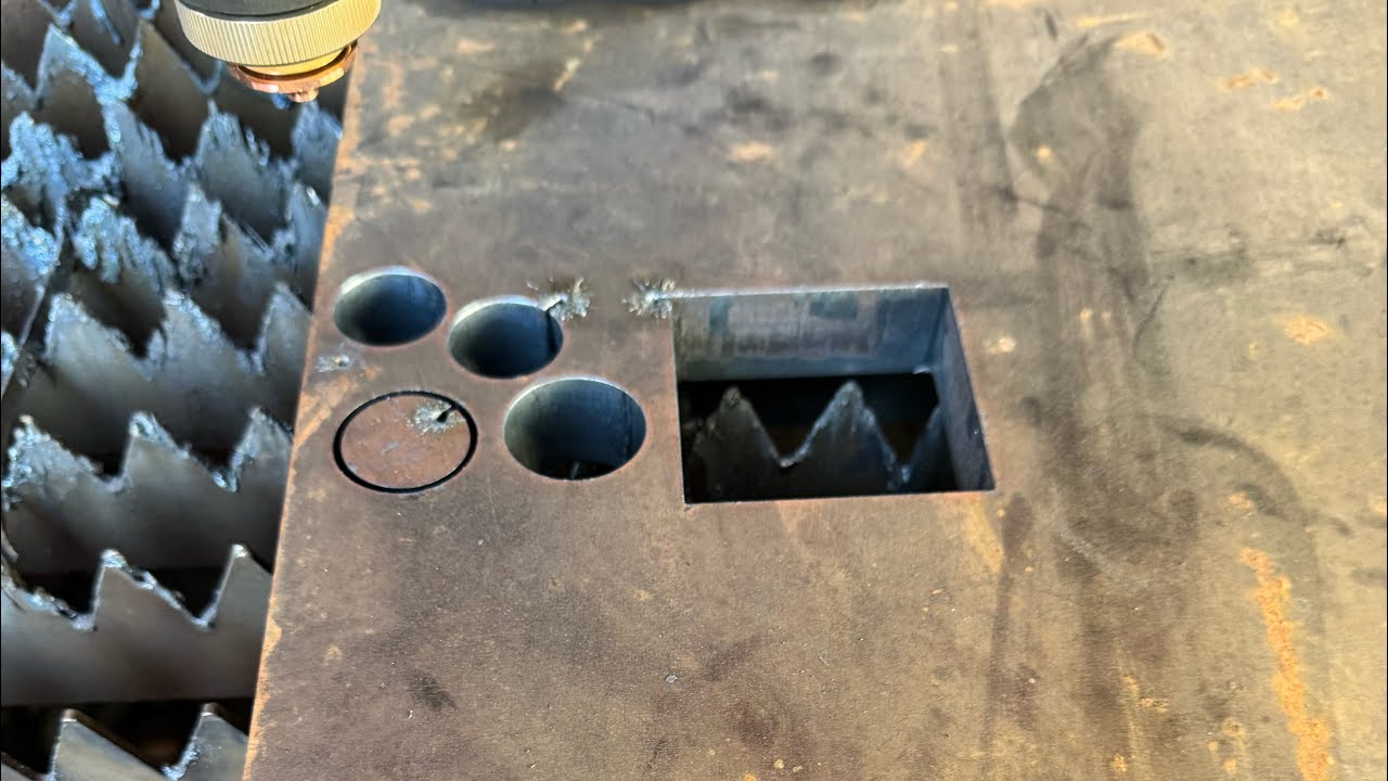 6kw fiber laser cutting 1” steel