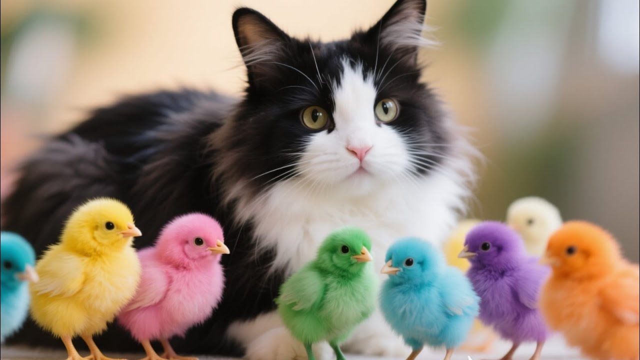 Colorful Chickens, Rainbows Chickens, Cute Chickens, Cute Ducks, Rabbit, Cute Animals