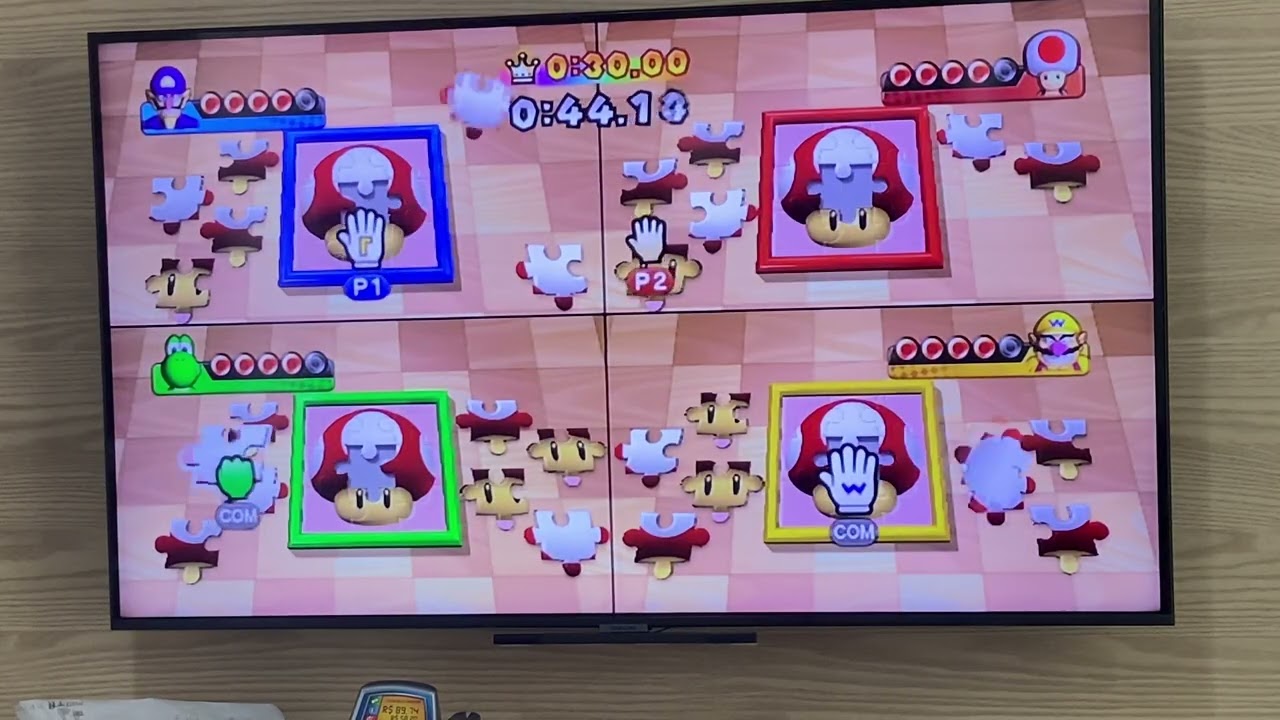 Mario Party 9 com o papai todos os jogos do free-for-all do Free Play parte 1