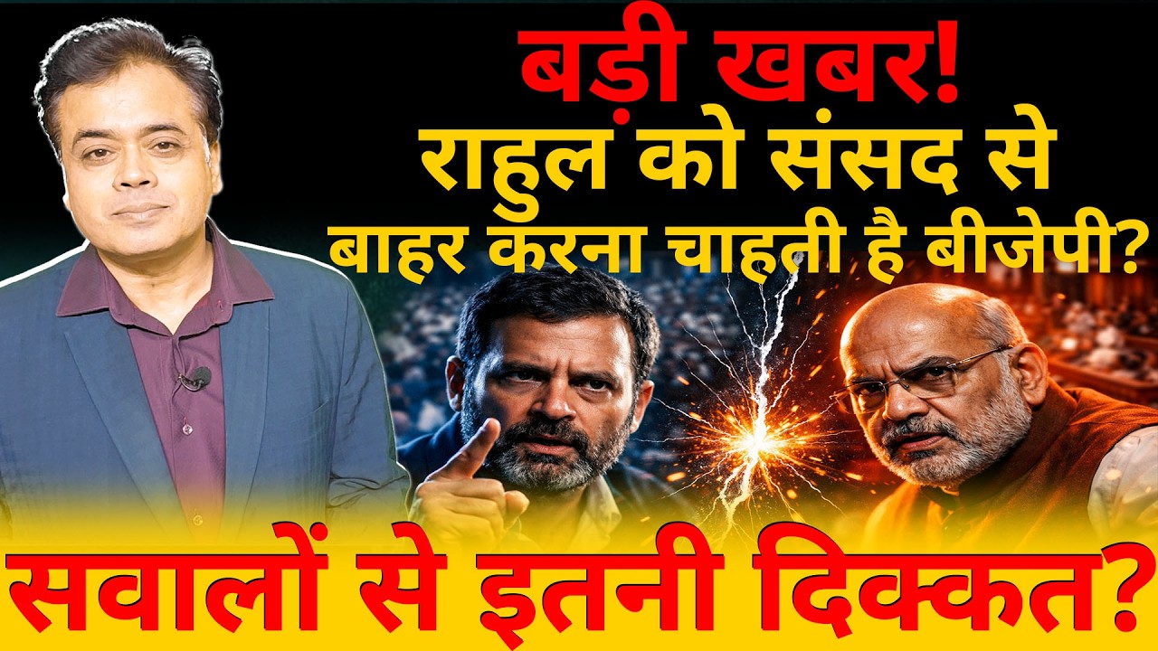 बड़ी खबर! राहुल को संसद से बाहर करना चाहती है बीजेपी? सवालों से इतनी दिक्कत?