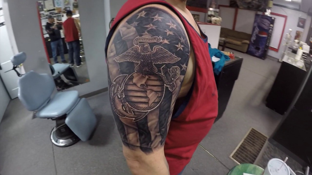 Marine Corp Tattoo Timelapse
