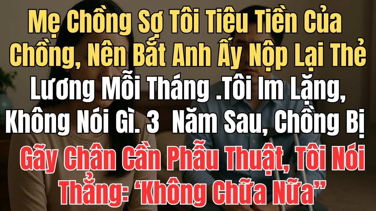 Mẹ chồng sợ tôi tiêu tiền của chồng, nên bắt anh ấy nộp lại thẻ lương mỗi tháng  Tôi vẫn im lặng, kh