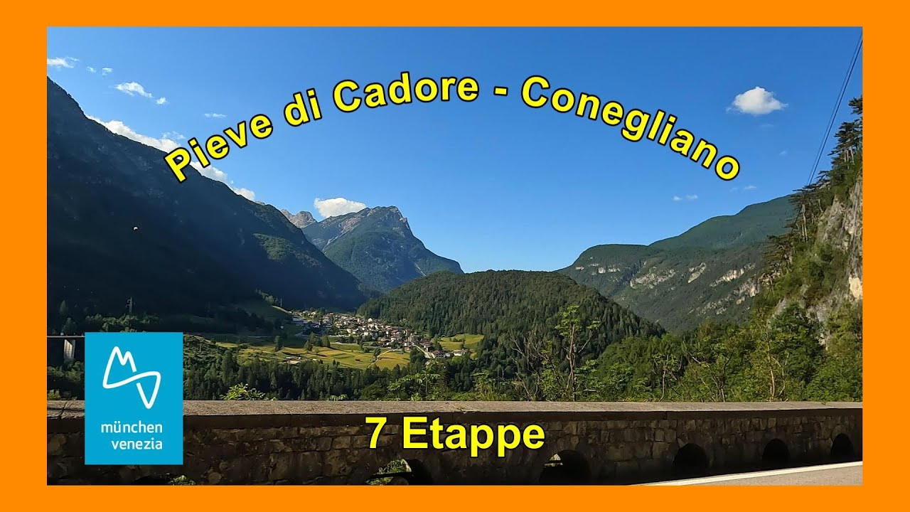 Radreise mit den E-Bike I München - Venedig Radfernweg I Etappe 7 Pieve di Cadore - Conegliano