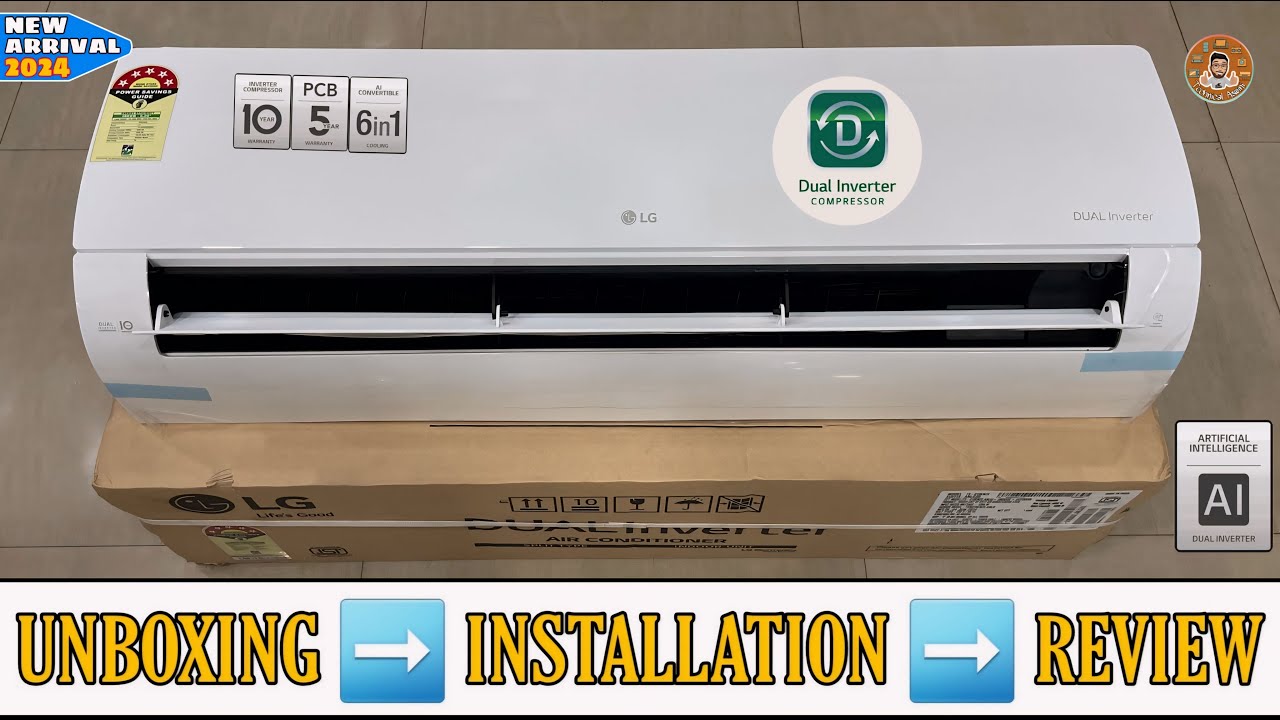 LG TS-Q19ENZE 2024 || 1.5 Ton 5 Star 6in1 Dual Inverter Split Ac Unboxing And Review || With Remote