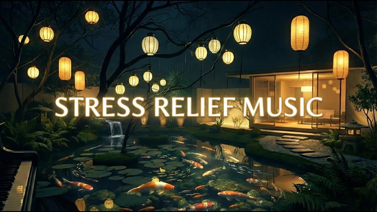 Stress Relief Music 🌙 Soft Piano & Gentle Rain | Calm Your Mind