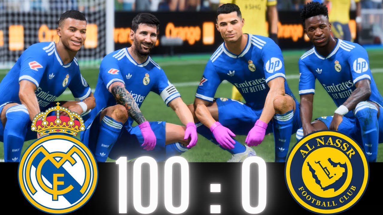 FC 26 -RONALDO MESSI  NEYMAR & MBAPPE | ALL WORLDS STARS | REAL MADRID 100-0 AL NASSR