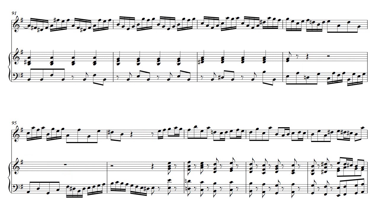 Bach Flute Sonata e minor BWV 1034 Accompaniment