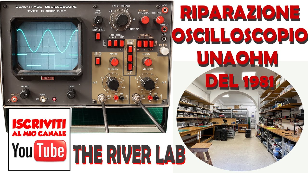 051 Riparazione oscilloscopio Unaohm G4001B anni 80 #vintage #electronica