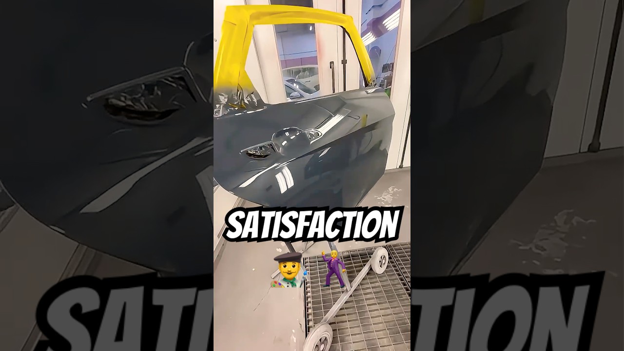 Painting this car door with sealer = satisfying 🎨