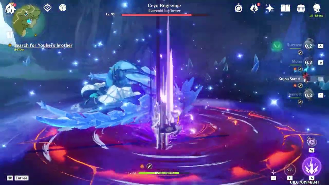 What my Kujou Sara C5 Can do as Sub DPS (Burst) !! Genshin Impact