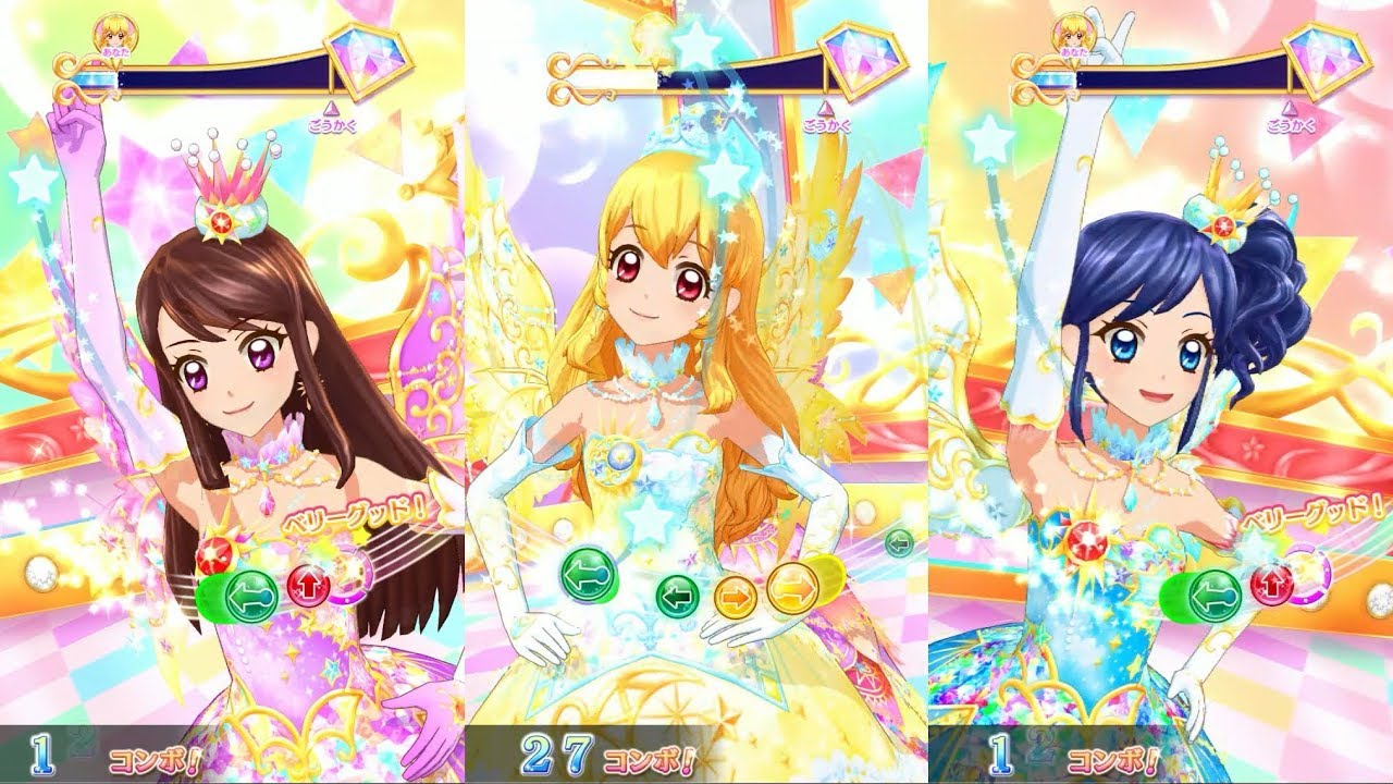 【アイカツフレンズ！】みんな友だちアイカツ！フェス_Let'sアイカツ！_(3人ステージ)とてもむずかしい(★5)_いちご・あおい・蘭
