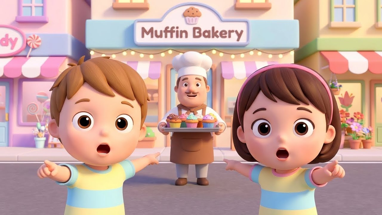 The Muffin Man Song 🧁 | Fun Kids Nursery Rhyme with Cute Animation