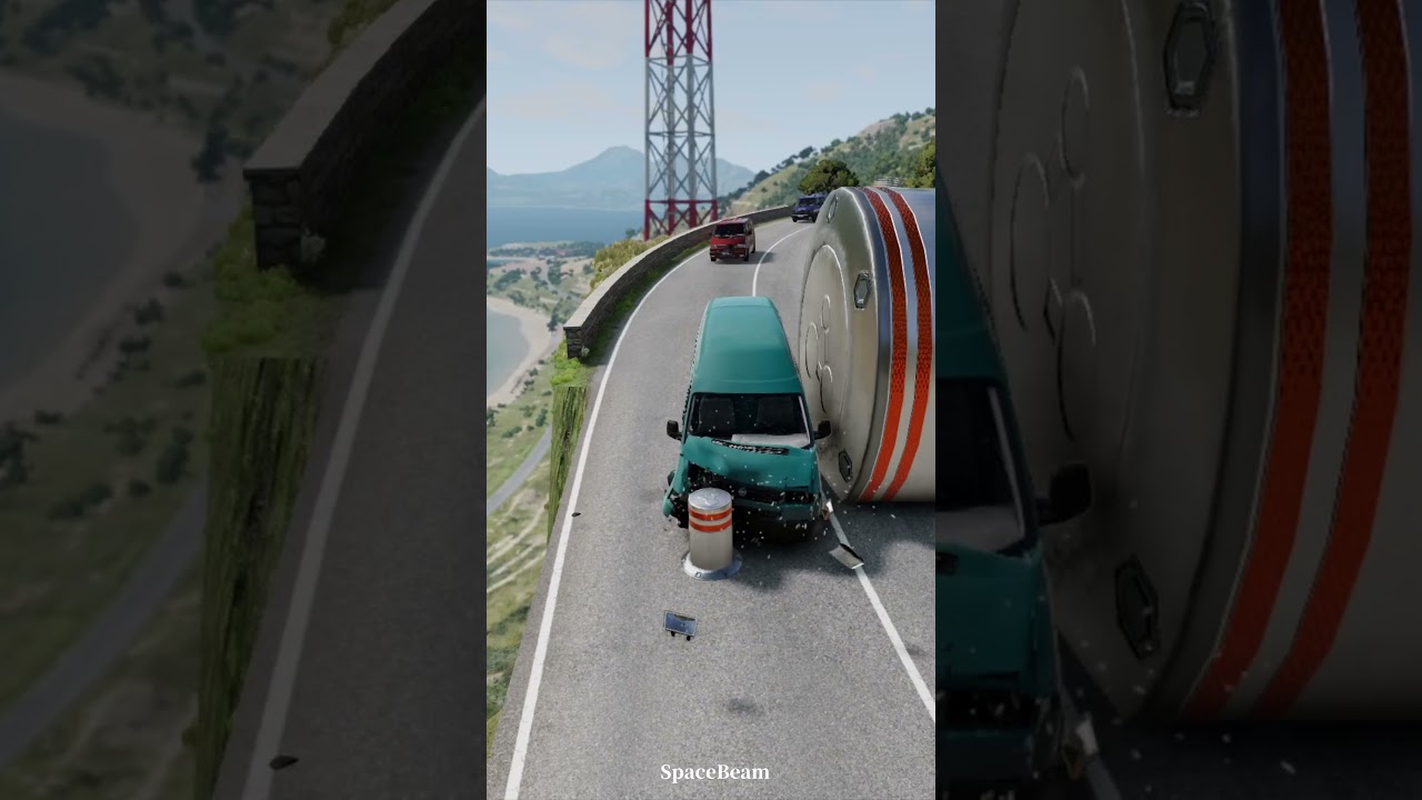 Bollard Trap vs Cars #14 | BeamNG.drive #simulation #crashes