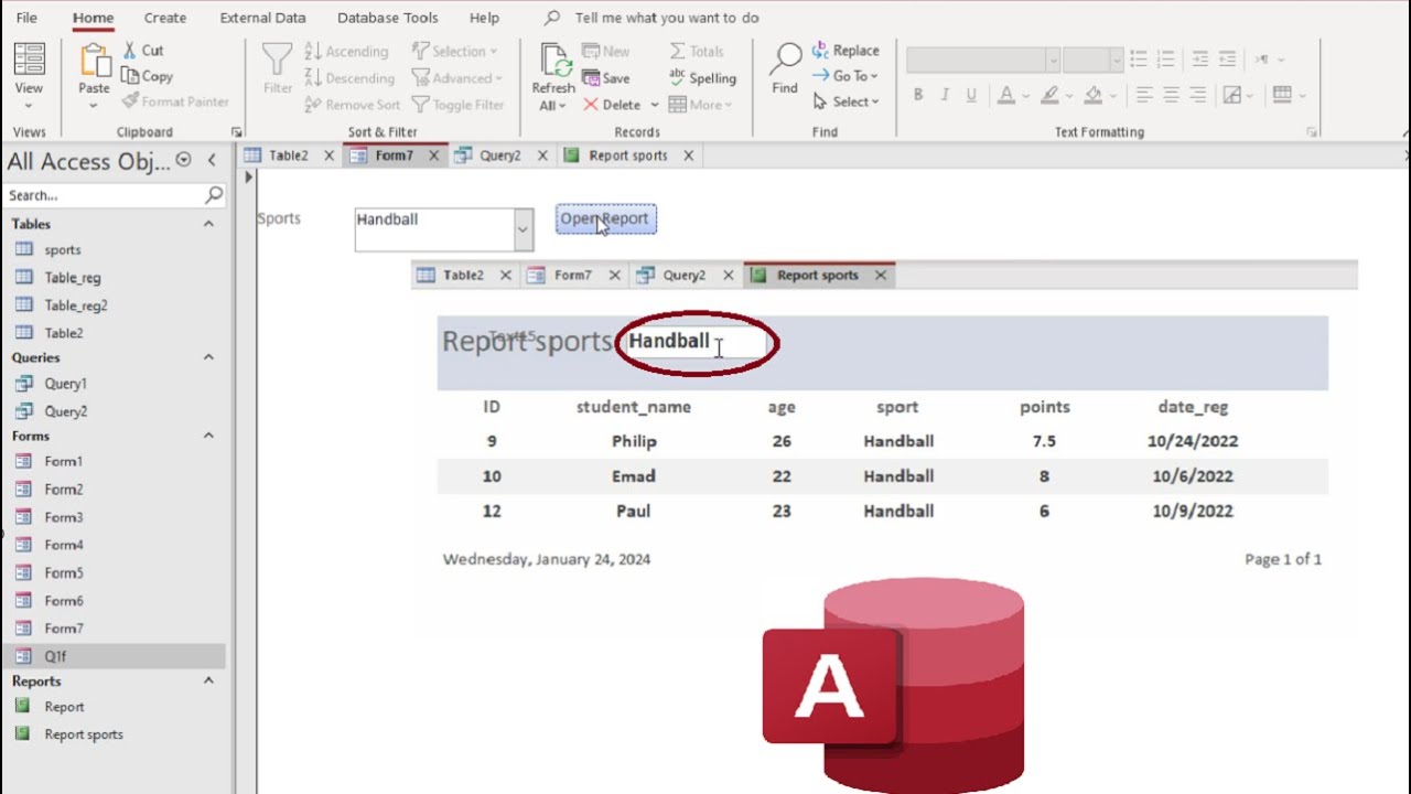 MS Access Trick 🔥 Pass ComboBox Value to Report TextBox Instantly