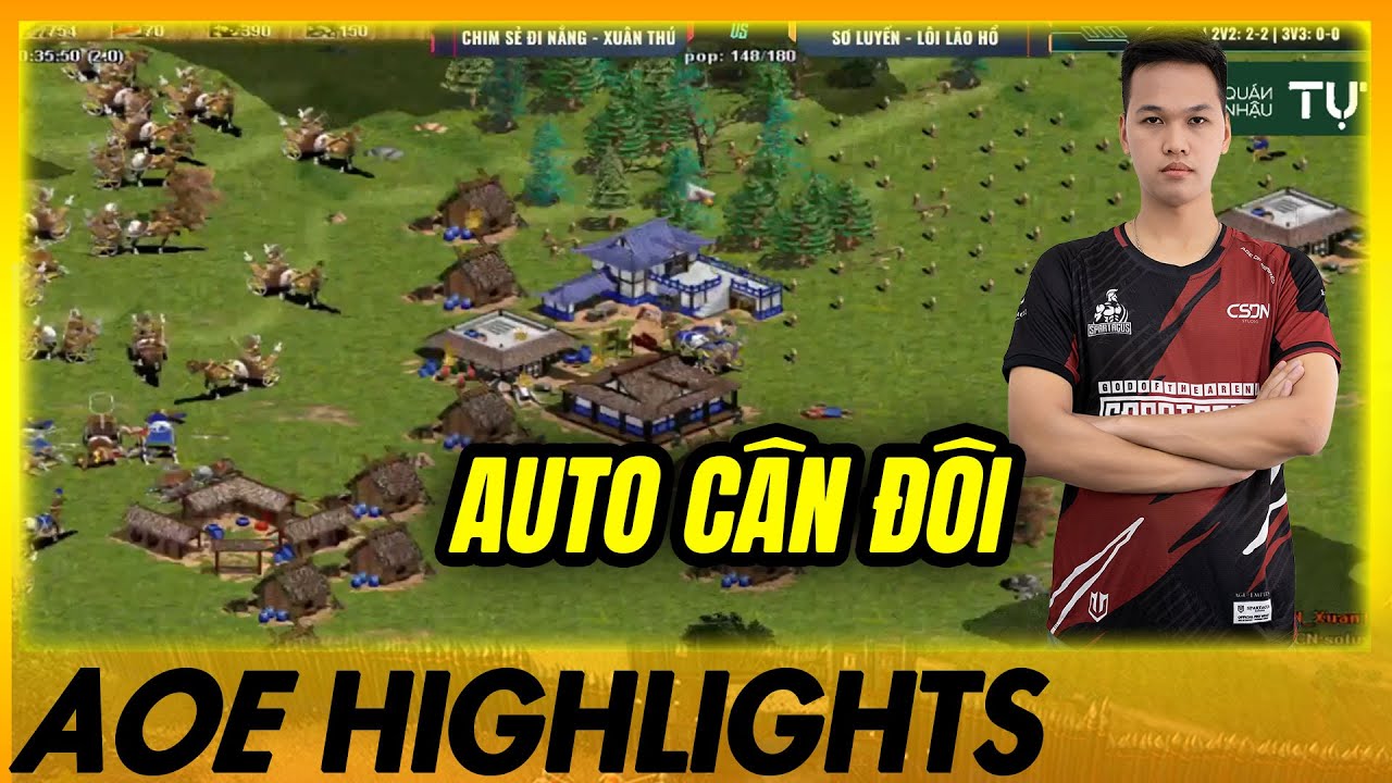 Chim Sẻ Đi Nắng bình tĩnh THỦ NHÀ CỨNG NHƯ ĐÁ | AoE Highlights #aoe