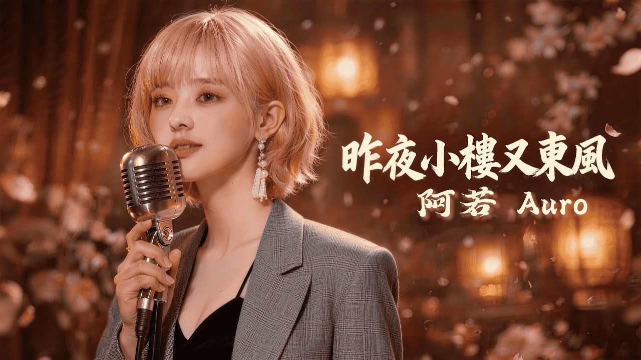 阿若 Auro｜《昨夜小樓又東風》｜温柔女声演唱 耳机听更好｜昨夜小樓又東風 春心泛秋意上心 頭恰似故人遠來載鄉愁