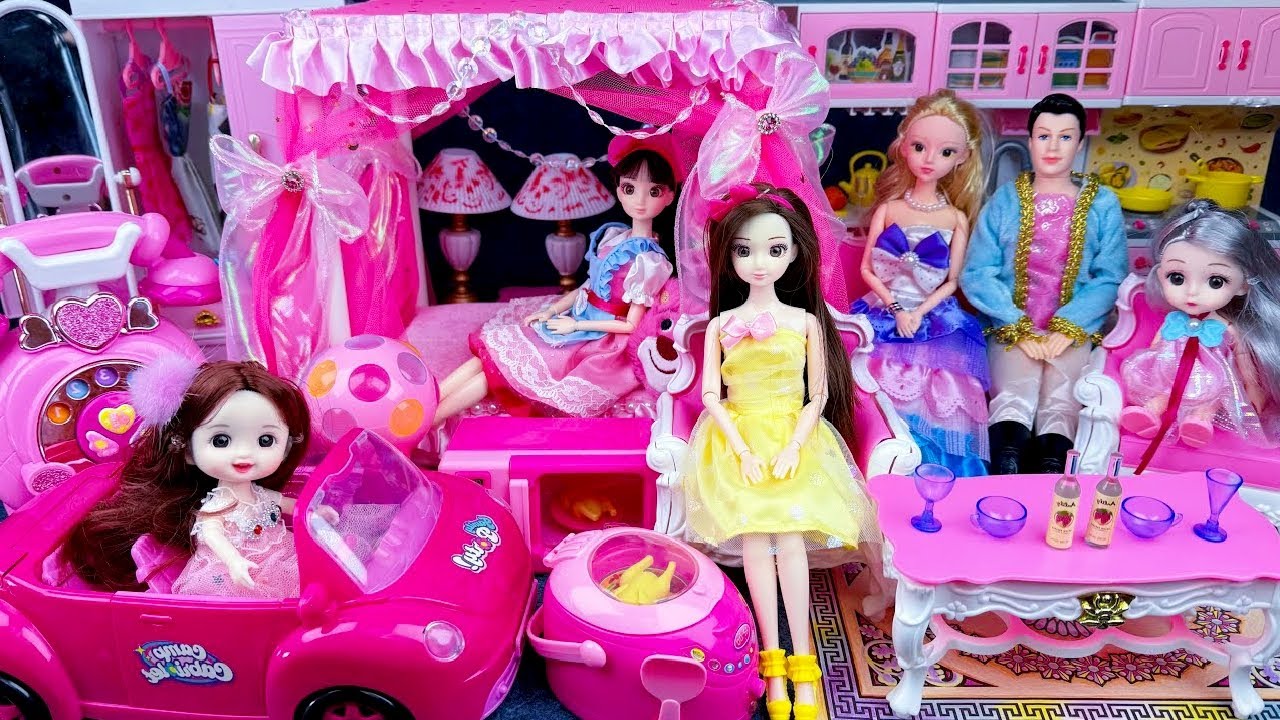 9 Minutes Satisfying with Unboxing Cute Princess Bedroom and Kitchen Set Toys Review | ASMR