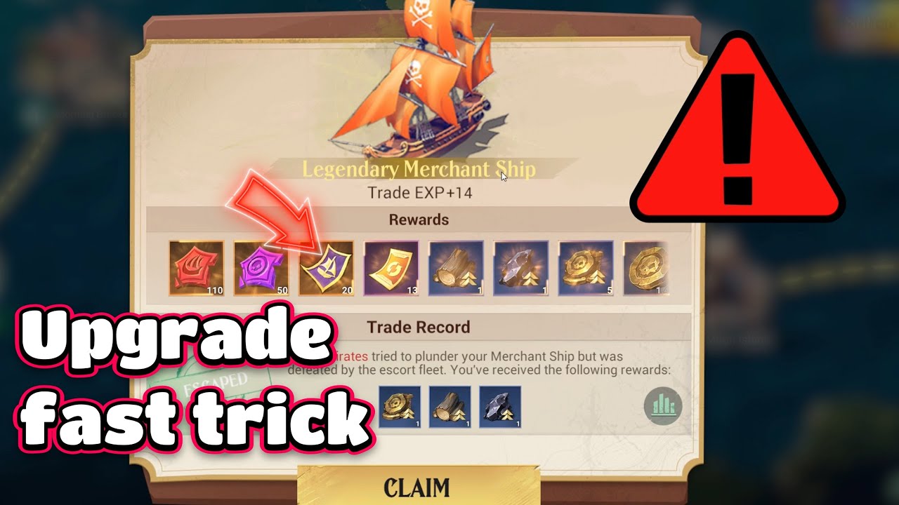 use this method to upgrade your port trade faster on sea of conquest