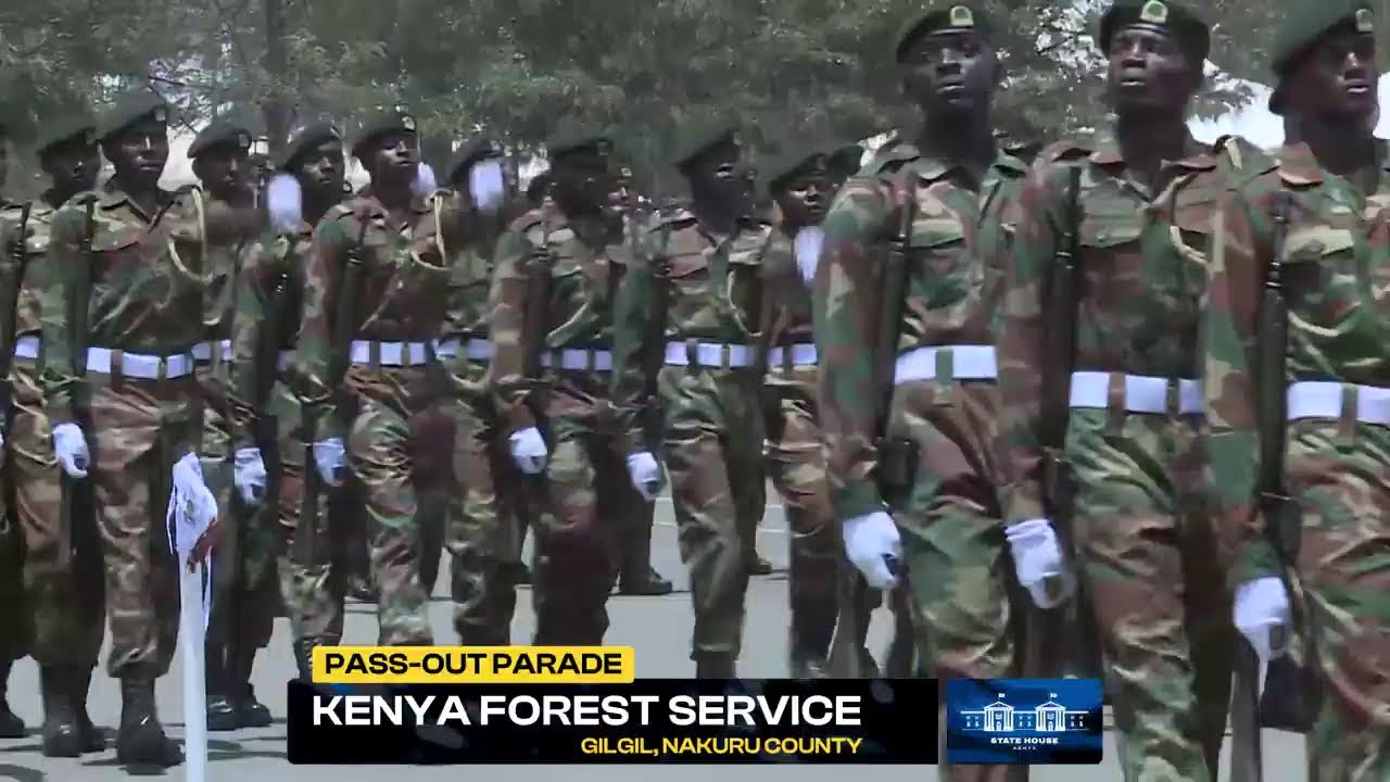 Kenya Forest Service recruits passing-out parade, Gilgil, Nakuru County.