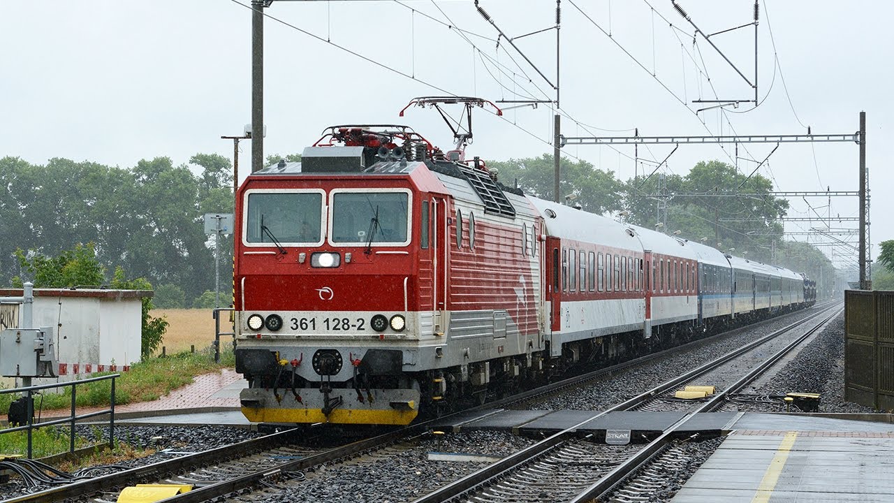 Czechia - Velim - ZSSK 361 128 with EN 442, ČD Cargo 130 025, Hrochostroj 744 161 and more