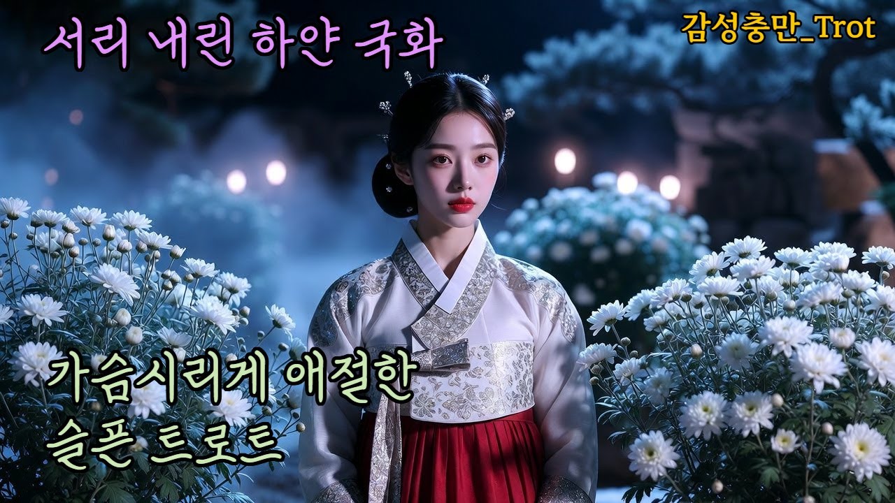 가슴 시리게 애절한 슬픈 트로트_서리 내린 하얀 국화 #트로트 #k-trot #감성트로트 #애절한노래 #슬픈노래 #슬픈트로트