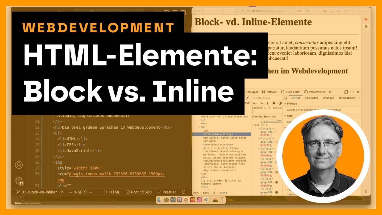 Webdevelopment #3: HTML-Elemente – Block vs. Inline