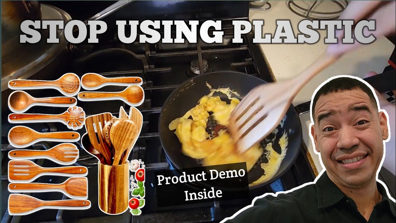 STOP Using Plastic Utensils… This Wooden Set Is a GAME CHANGER 😳🍳