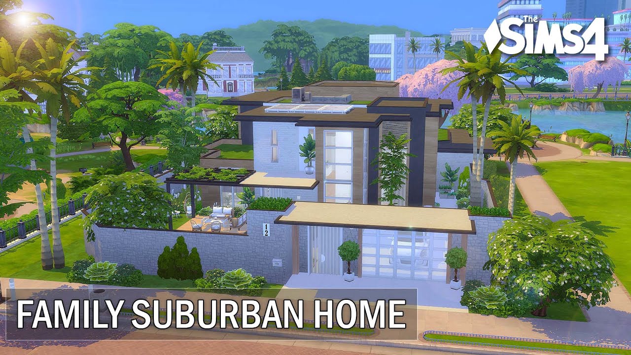 Family Suburban Home 🏡 | The Sims 4 | No CC |  Stop Motion | Sims 4 Video