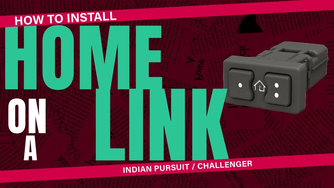 How to install the Homelink Garage Door opener on an Indian Pursuit / Challenger