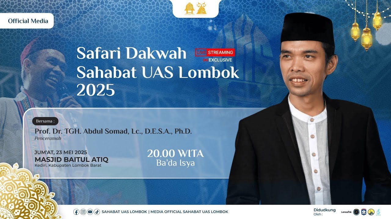 LIVE | Tabligh Akbar Masjid Baitul Atiq Kediri Kab. Lombok Barat | Ust Abdul Somad