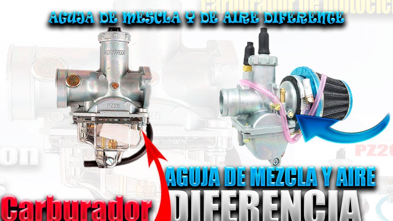 Como ajustar de aguja de aire y mescla de una moto/ 2 carburadores diferentes