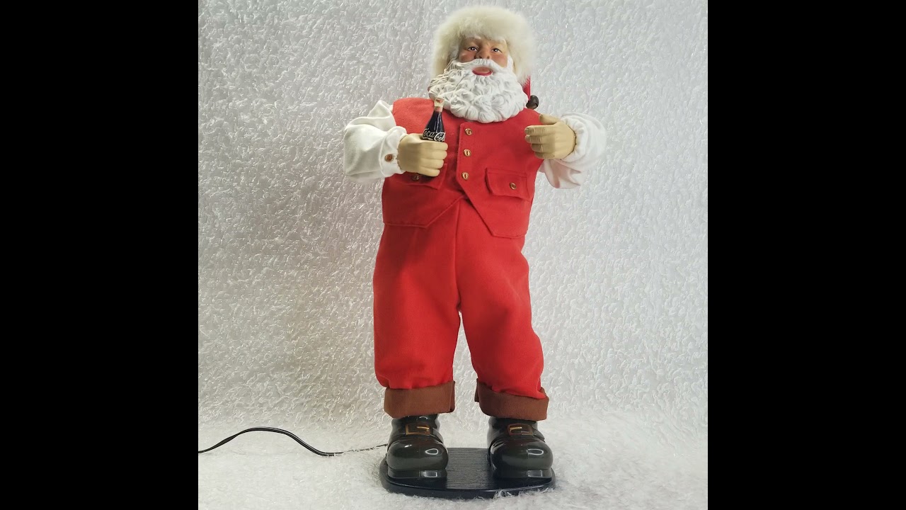 Rocking Coca Cola Santa Animated Dancing Musical Plays Jingle Bell Rock 1991 VTG